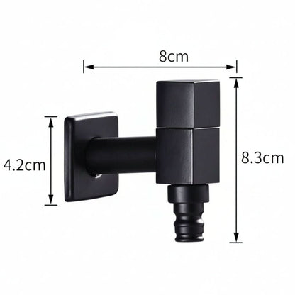 Wall-Mount Single Handle Faucet in Black Finish for Indoor & Outdoor Sinks