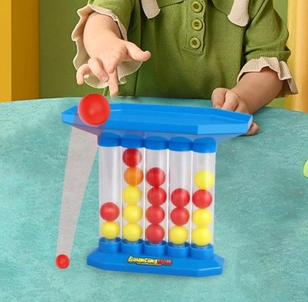 Desktop Tabletop Skill Game for Kids & Adults - 4-in-a-Row Strategy Challenge with Ball Launcher - Indoor Family Activity Game for 2 Players
