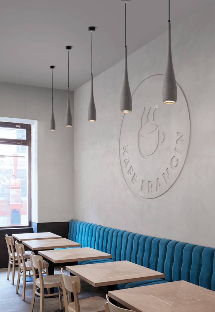 Sculpted Stone Pendant Light – Minimalist Cement Design with Adjustable Height