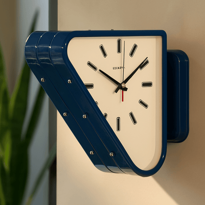 Sculptural | Modern Wall Clock with Dual-Sided Design & Silent Movement | Minimalist Decor for Contemporary Interiors