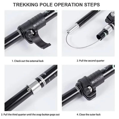 Adventure Gear | Adjustable Trekking Poles with Lightweight Design | Perfect Hiking Support for Stability and Comfort