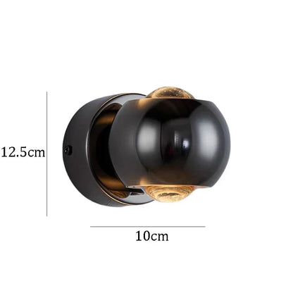 Contemporary Copper LED Wall Sconce Up Down Light for Entryway Hallway Bedroom Bathroom Gold Black Chrome