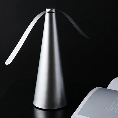 Tabletop Insect Deterrent Fan with Holographic Blades for Outdoor Dining & Picnics, Battery or USB Powered Fly Repeller for BBQ Parties