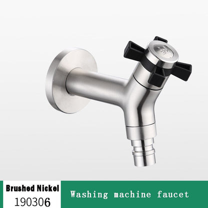 Wall-Mount Outdoor Garden Faucet | Cold Water Hose Spigot with Brass Valve & Stainless Steel Body for Yard, Patio & Balcony