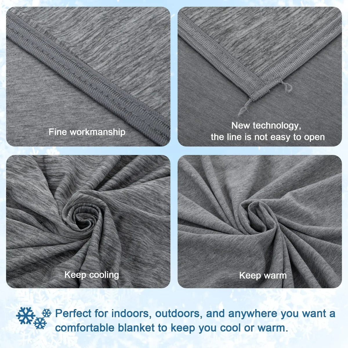 Cooling Blanket Collection | Temperature-Regulating Cooling Blanket with Moisture-Wicking Technology | Lightweight and Breathable for Hot Sleepers