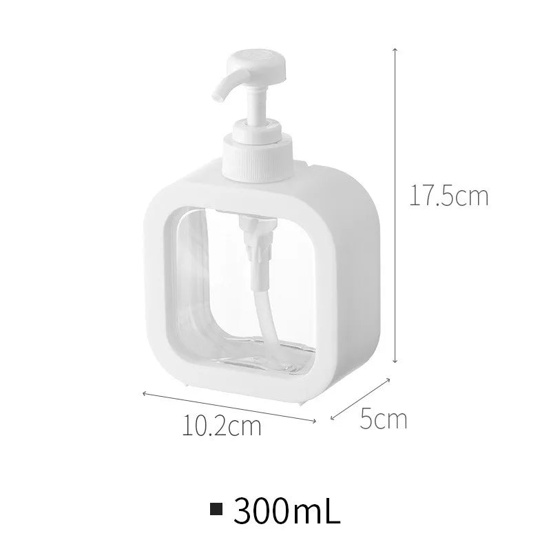 Countertop Liquid Soap Pump Bottle 11 oz Capacity ABS Plastic Modern Nordic Style for Hand Wash Dish Soap Kitchen Bathroom Sink