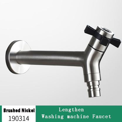 Wall-Mount Outdoor Garden Faucet | Cold Water Hose Spigot with Brass Valve & Stainless Steel Body for Yard, Patio & Balcony