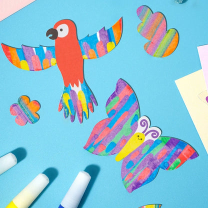 Kids Rainbow Scratch Art Kit with Squeeze Pens & Reveal Cards for Creative Screen-Free Play