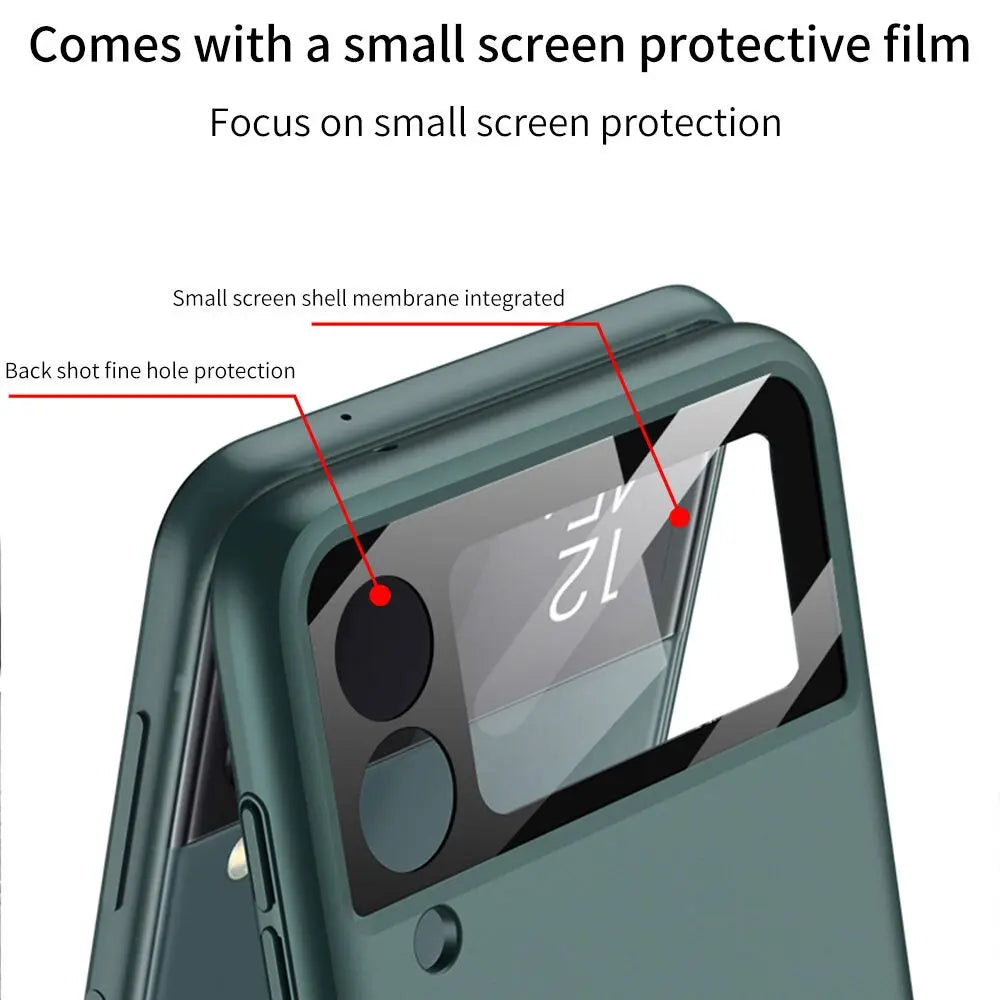 Galaxy Z Flip 4 Heavy-Duty Protective Case – Full-Coverage Shell with Wireless Charging Support & Impact-Resistant Corners for Samsung