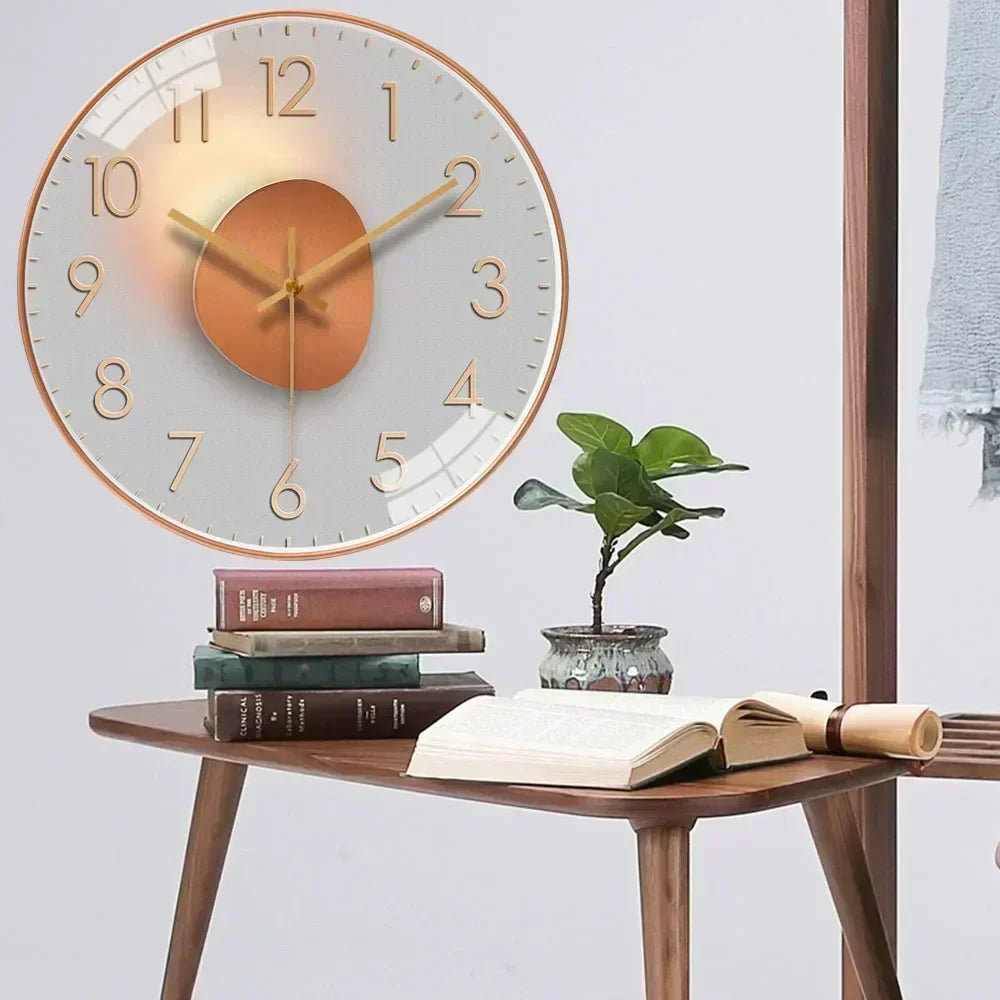 QuietAura Clock - Wall Clock - Classic Style - Silent Timekeeping