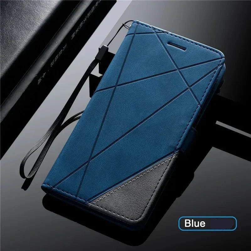 Magnetic Flip Wallet Case for Samsung Galaxy A Series — Premium PU Leather with Card Slots & Secure Closure