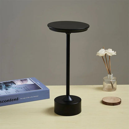 Rechargeable LED Desk Lamp with Touch Control - 3 Brightness Levels & Adjustable Color Temperature - Compact Metal Design for Nightstand, Of