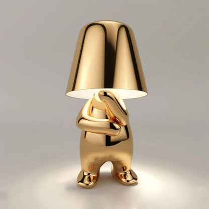 Rechargeable LED Figurine Accent Light | Touch-Activated Cordless Bedside Reading Lamp for Nightstands Desks Shelves | USB Powered Warm Glow