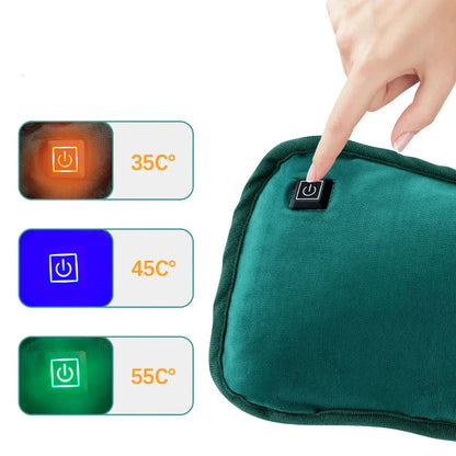 Portable Heating Pad, Rechargeable Hand Warmer, Electric Heating Pad for Stomach, Cordless Heating Pad with USB Charging