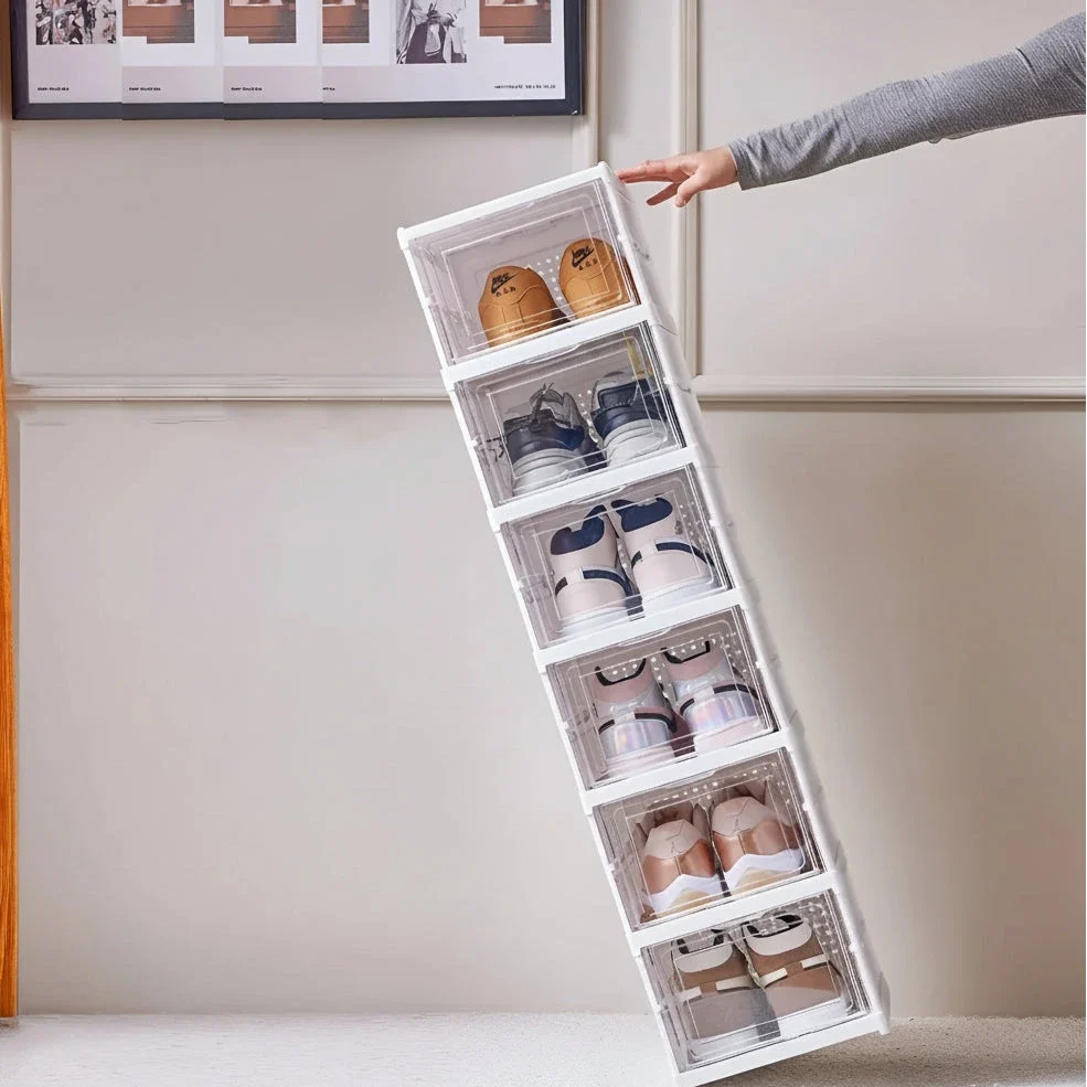 SHOECRATE – Transparent Shoe Organizer Cabinet Space Saver