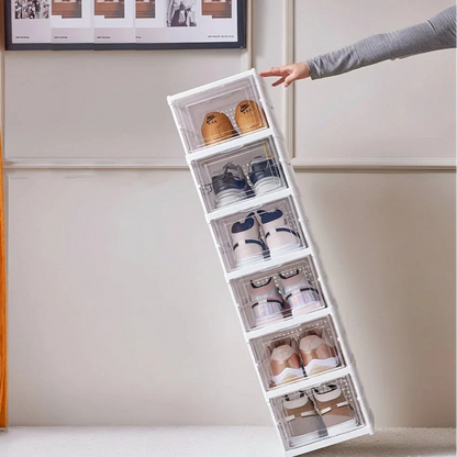 SHOECRATE – Transparent Shoe Organizer Cabinet Space Saver