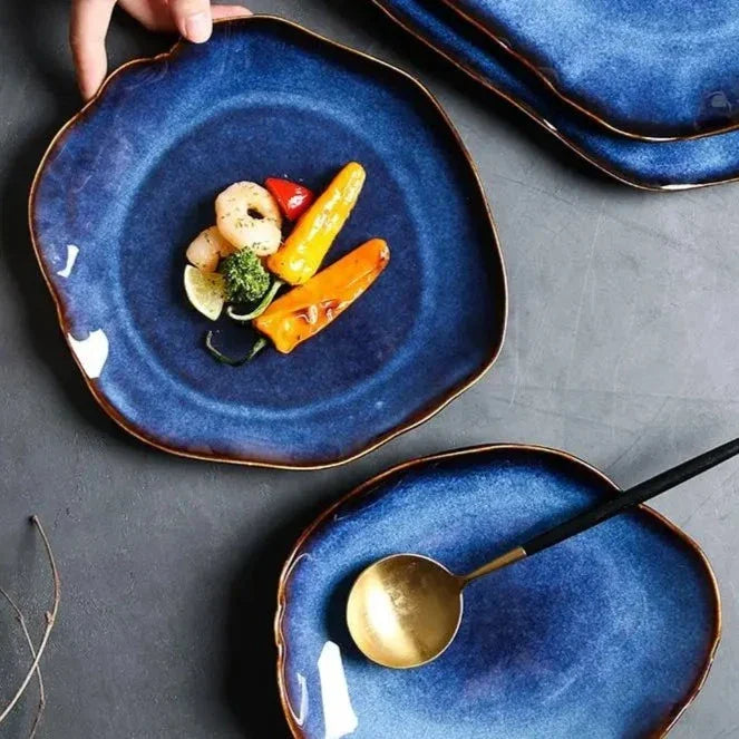 Artisan Bone China Dinner Plates 10.5 Inch Set Hand-Painted Multicolor Ceramic Tableware for Everyday Family Meals Holiday Hosting