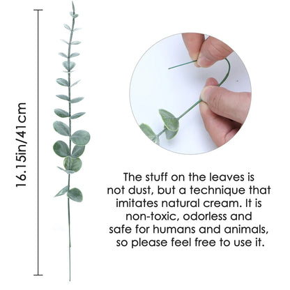 Artificial Greenery Sprigs for Vases & Centerpieces – Realistic Botanical Decor for Living Room, Wedding, Office