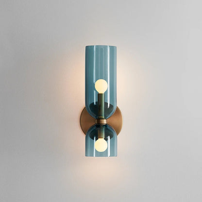 Elegant Glass Wall Sconce Lighting with Dual Cylinder Design | Soft Light Diffusion for Ambient Illumination