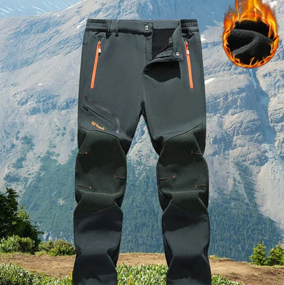 Insulated Hiking Pants for Men Weatherproof Fleece-Lined Outdoor Trousers Cold Weather Gear for Camping Skiing Fishing