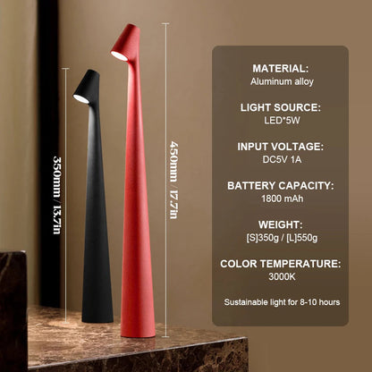 Minimalist Mood Light | Wireless LED Table Lamp with Touch Control | Perfect for Reading and Ambiance