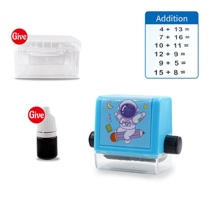 Handheld Arithmetic Stamp Roller for Kids Elementary School Homework Practice & Learning