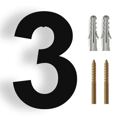 3D Floating House Number Modern Stainless Steel Outdoor Weather Resistant Wall Mount Address Sign for Front Door Entrance Home Office