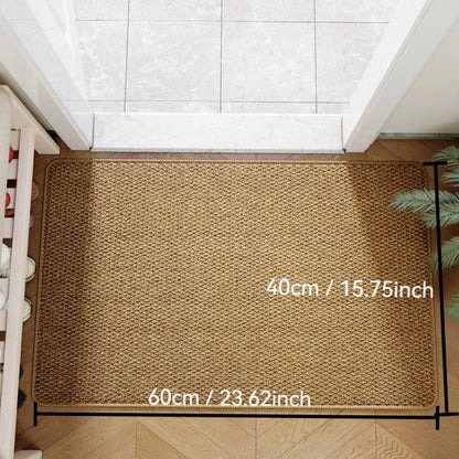 Woven-Look Outdoor Entrance Mat with Non-Slip Backing – Weather-Resistant Polypropylene Doorway Rug for Front Door, Patio & Hallway