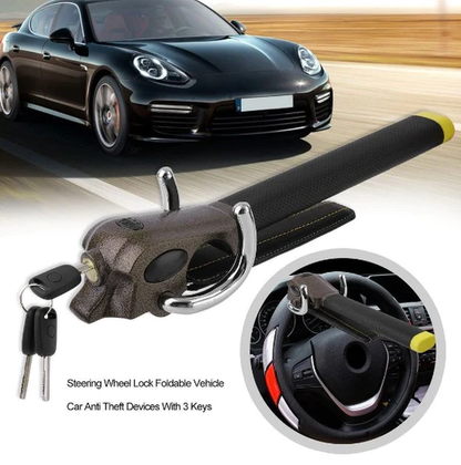 Car Steering Wheel Lock for Trucks and SUVs, Vehicle Steering Lock with Three Direction Design, Car Anti Theft Device