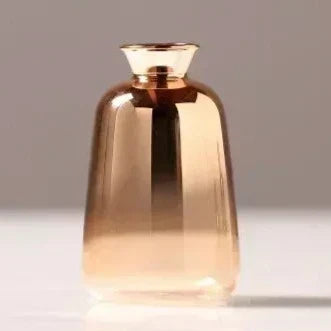 Rose Gold Glass Flower Vase with Color Fade Effect for Home Decor, Dining Table, Living Room & Office
