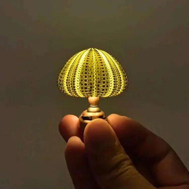 Sea Urchin Accent Night Light with Soft Ambient Glow for Bedroom Nightstand Living Room Coastal Decor Organic Shell Lamp