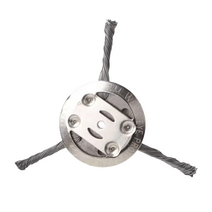 Steel Wire Trimmer Head Attachment for Weed Removal, Moss & Debris Clearing – Universal Fit for String Trimmers & Brush Cutters