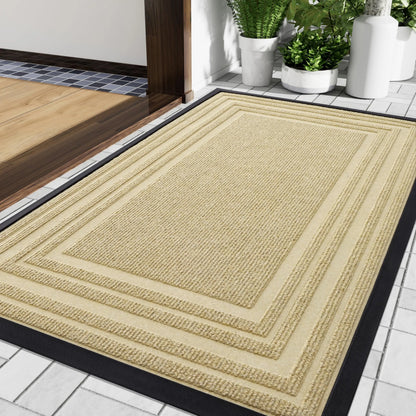 Slim Rubber-Backed Entrance Mat – Non-Slip Indoor Outdoor Doormat for Front Door, Porch & Hallway