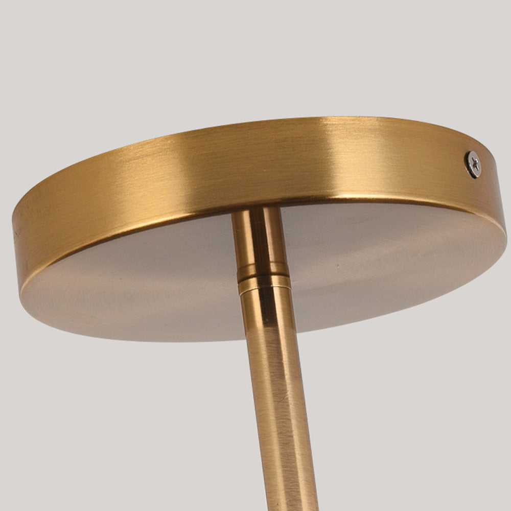Flush Mount Ceiling Light with Wood Grain Finish & Gold Frame – Modern Scandinavian Design for Living Room, Bedroom & Dining Room