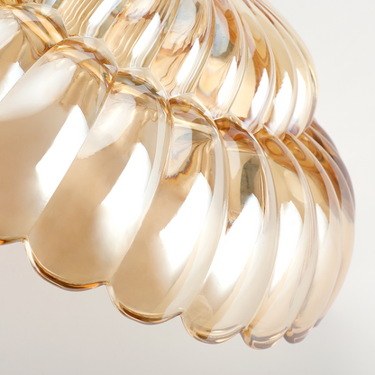 Amber Glass Flush Mount Ceiling Light Vintage Semi-Flush Fixture for Kitchen Bedroom Living Room Dining Room E27 12 in Retro Dome Shade