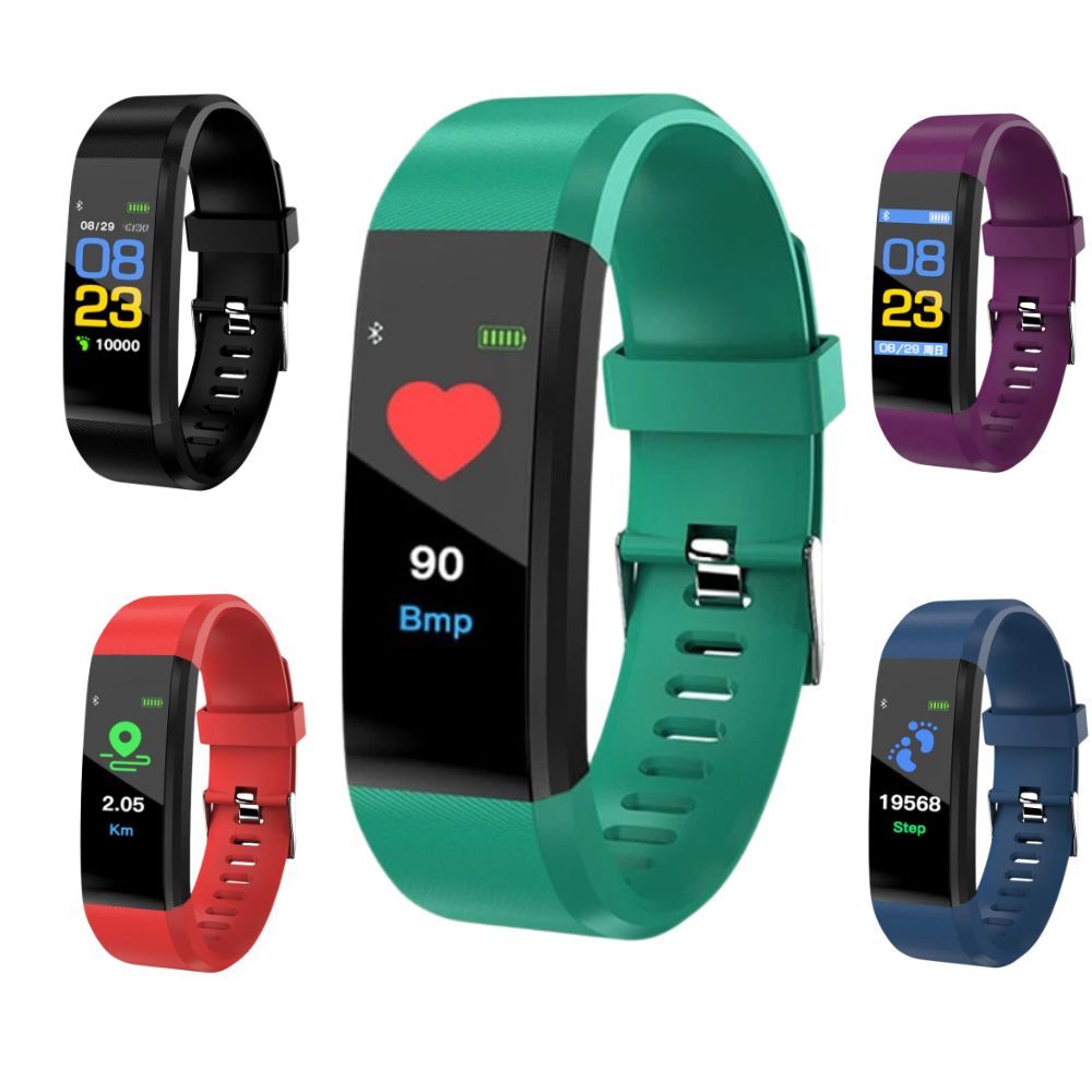 Health Tracking Smartwatch with Heart Rate Monitor, Blood Pressure Tracker & Fitness Counter for Active Aging