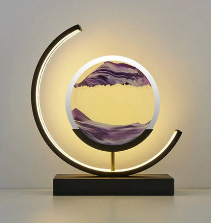 Serenova | Sand Landscape Lamp with Soft Light & Calming Atmosphere | Handmade Decorative Artwork for Tranquility