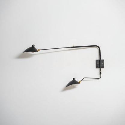 Articulating Wall Lamp with Extending Arm 47-55 Inches Aluminum LED Fixture for Bedroom Reading Nook Living Room Hallway Accent Lighting Ind
