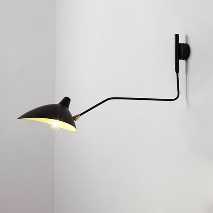 Articulating Wall Lamp with Extending Arm 47-55 Inches Aluminum LED Fixture for Bedroom Reading Nook Living Room Hallway Accent Lighting Ind