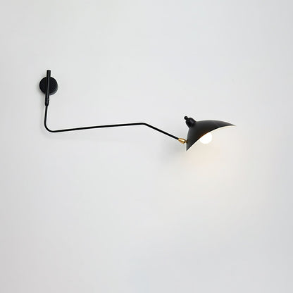 Articulating Wall Lamp with Extending Arm 47-55 Inches Aluminum LED Fixture for Bedroom Reading Nook Living Room Hallway Accent Lighting Ind