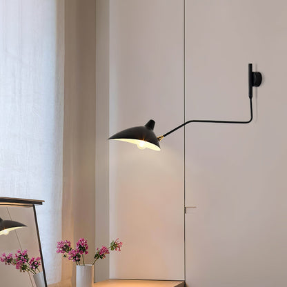 Articulating Wall Lamp with Extending Arm 47-55 Inches Aluminum LED Fixture for Bedroom Reading Nook Living Room Hallway Accent Lighting Ind
