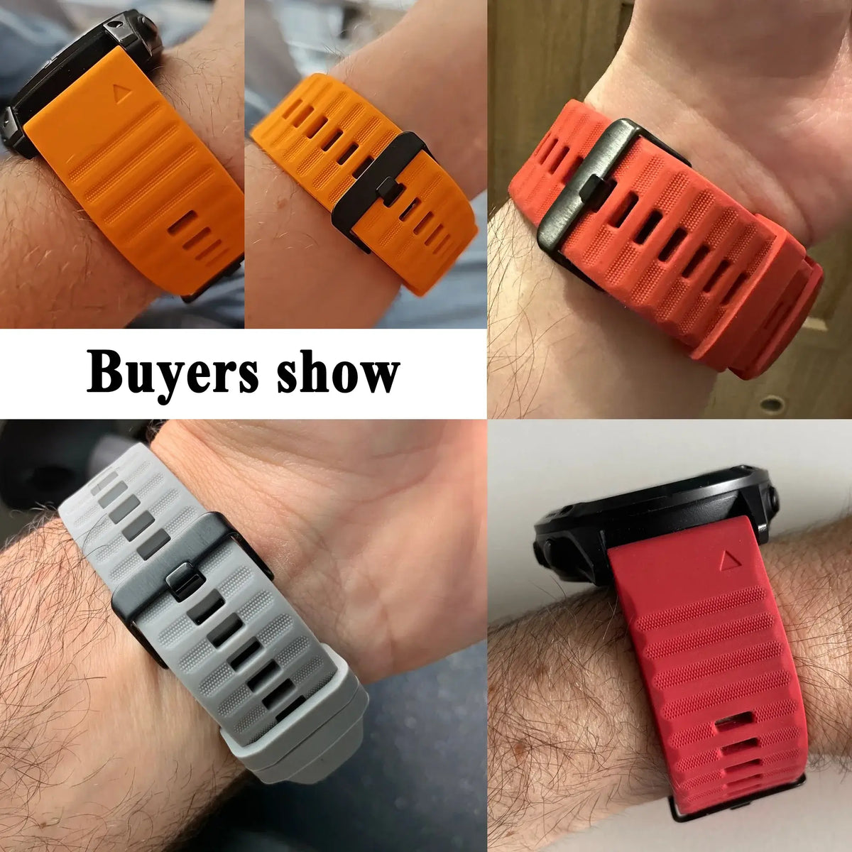 Silicone Smartwatch Band | QuickFit Replacement Strap 20mm 22mm 26mm | Flexible Sport Watch Band for Active Lifestyles