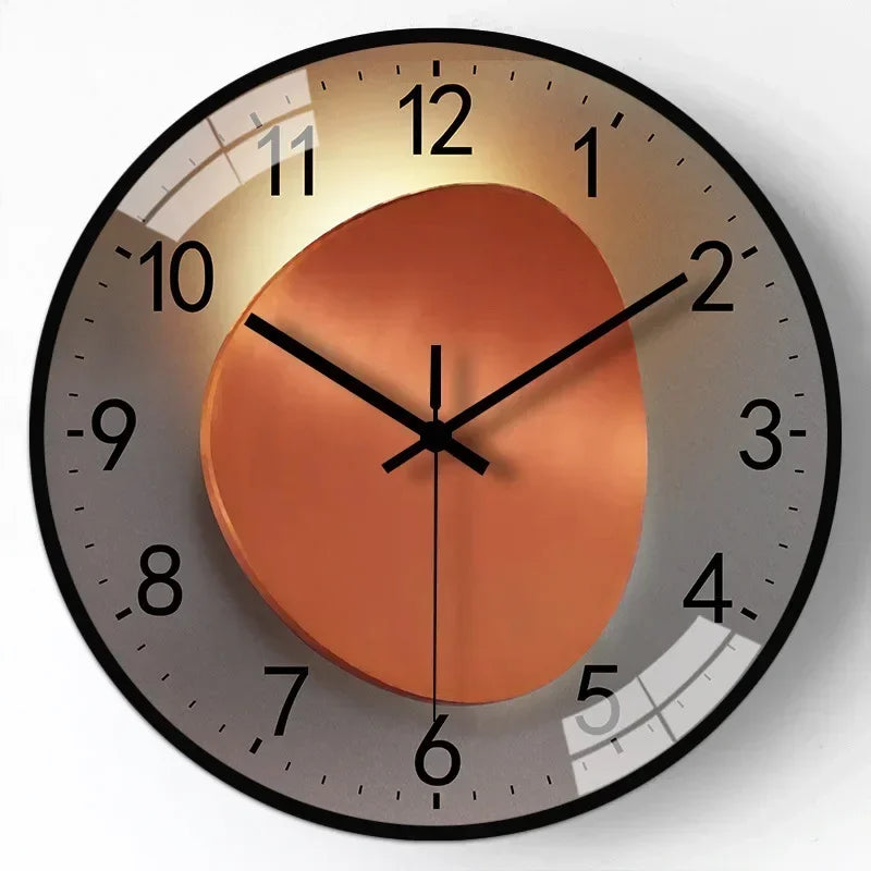 12-Inch Silent Wall Clock Non-Ticking Quartz Movement for Bedroom Office Living Room Modern Round Classic Home Decor Timepiece Battery