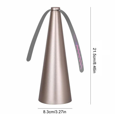 Tabletop Insect Deterrent Fan with Holographic Blades for Outdoor Dining & Picnics, Battery or USB Powered Fly Repeller for BBQ Parties