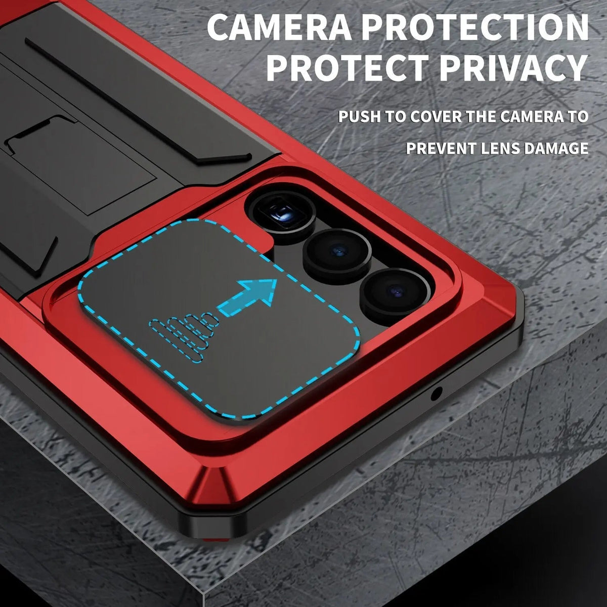 Heavy-Duty Samsung Galaxy S23 Armor Case with Built-In Screen Shield & Kickstand for Hands-Free Use