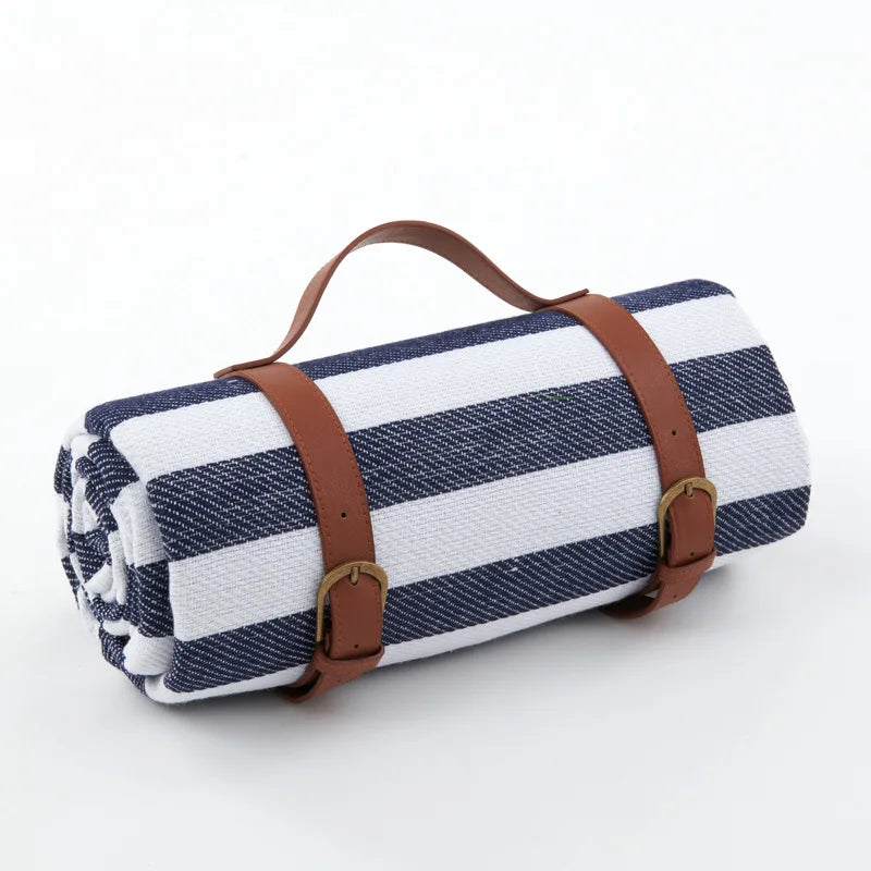 Waterproof Picnic Blanket with Shoulder Strap – Foldable Beach & Park Mat for Outdoor Adventures