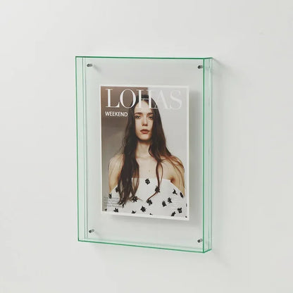 Clear Acrylic Photo Frame with Stand | Double-Sided Desktop Display for Pictures & Postcards | Freestanding Picture Holder