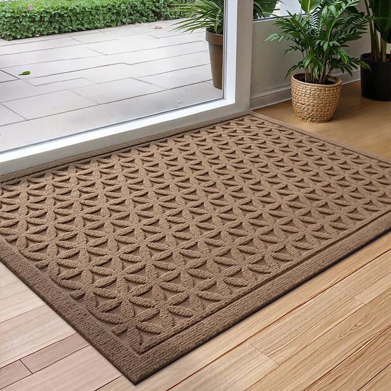 Indoor Outdoor Doormat Absorbent Non-Slip Entryway Floor Mat for Front Door Hallway Kitchen Bathroom Quick Dry Dirt Trapping Rug