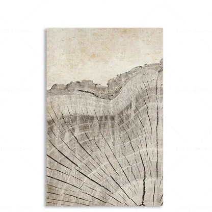 Abstract Tree Ring Wall Art Polyester Canvas 24x18 Inch Nature-Inspired Home Decor for Living Room Bedroom Office Rustic Organic Woodland De
