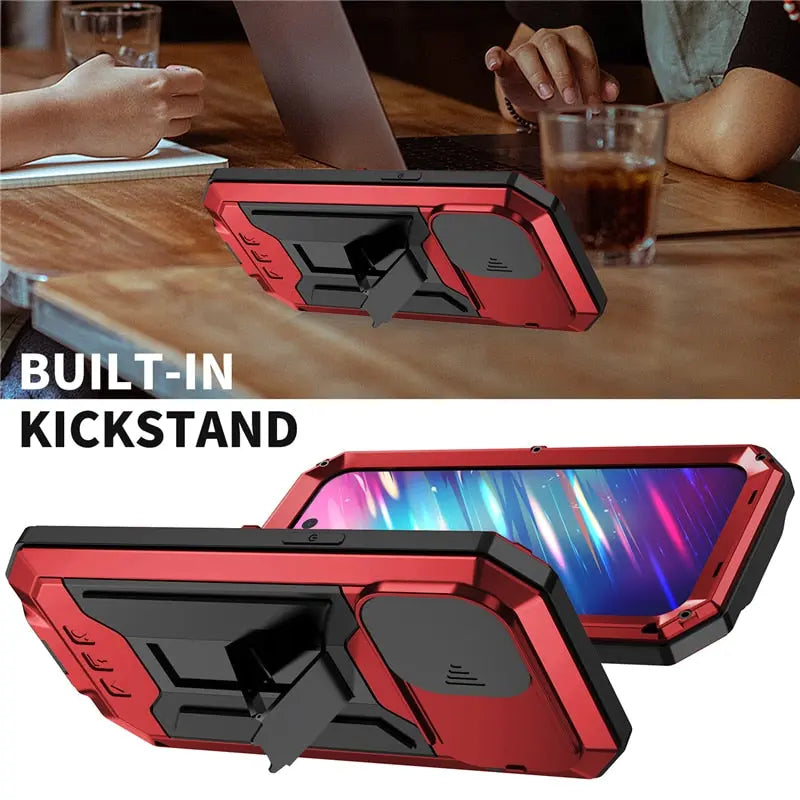 Military-Grade iPhone 14/13 Case with Built-In Screen Shield – Full-Body Defense for Drop, Scratch & Impact